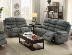 Fink Collection F6760 Slate Grey Reclining Sofa & Loveseat Set